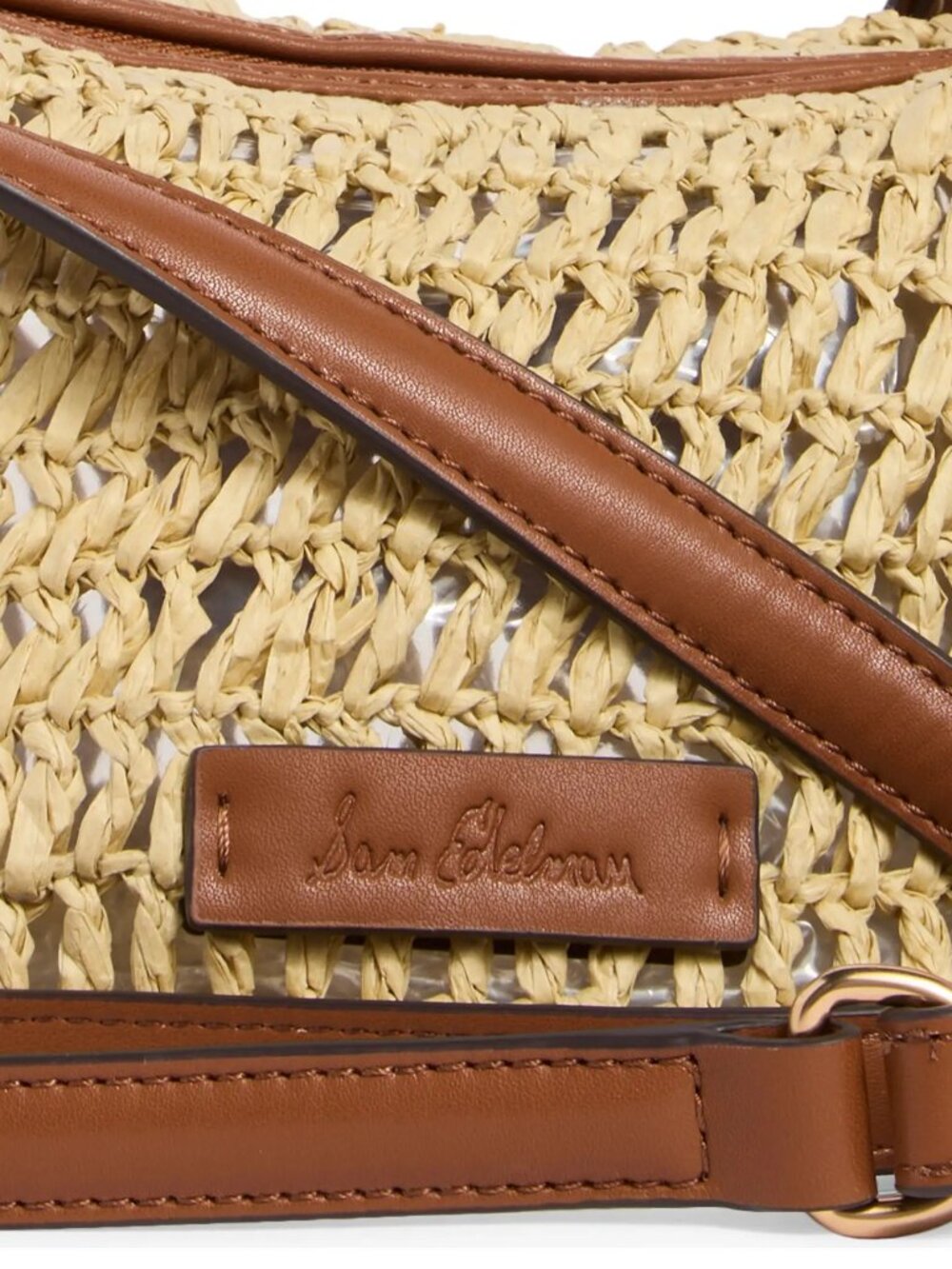 Sam Edelman Lizzie Raffia Crossbody Bag NWT - Picture 9 of 10